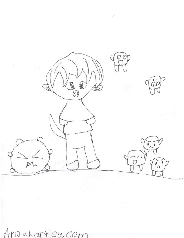 anime colouring page